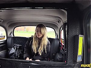 Misha Cross pays for her cab with her nice butt